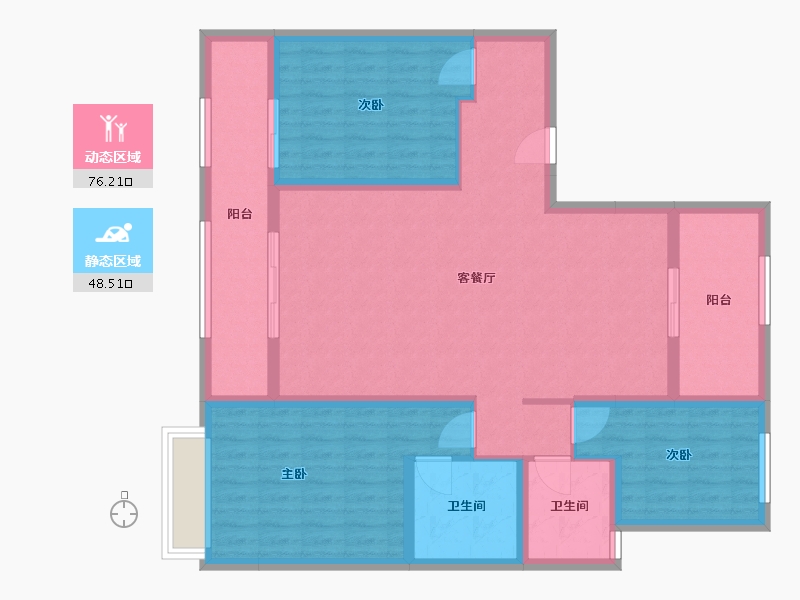 山东省-滨州市-得瑞龙湖国际-112.00-户型库-动静分区