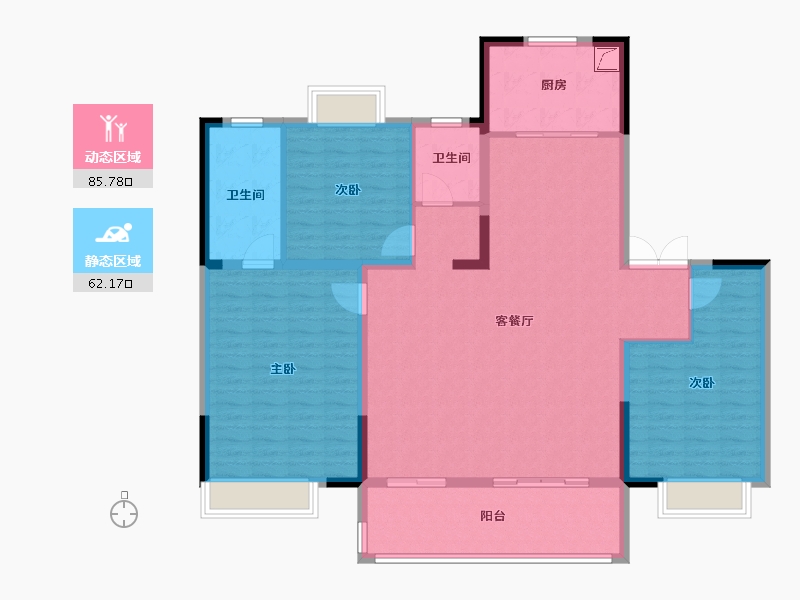 江苏省-常州市-铂悦时代-135.00-户型库-动静分区