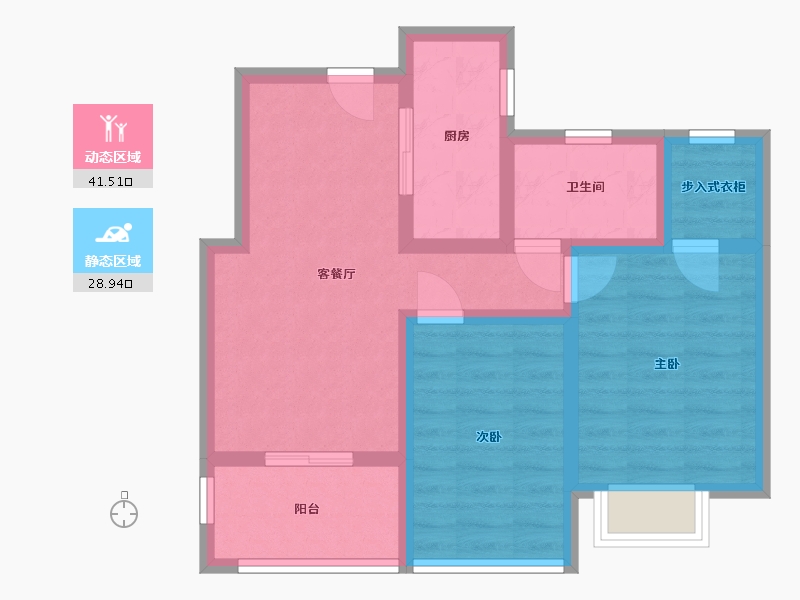 江苏省-苏州市-星光耀广场-60.94-户型库-动静分区