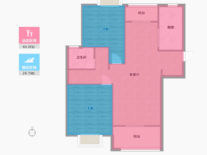 上海-上海市-维罗纳贵都-78.70-户型库-动静分区