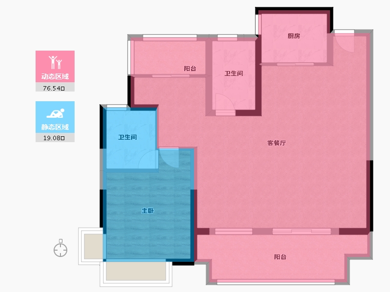 安徽省-合肥市-光明府-86.00-户型库-动静分区