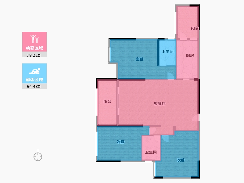 河南省-南阳市-港岛幸福里-130.00-户型库-动静分区