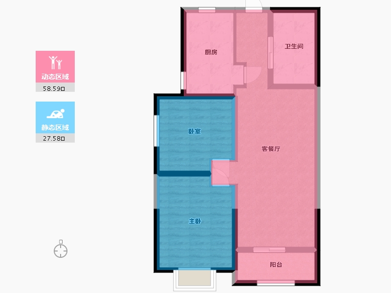 陕西省-延安市-嘉丰国际城-87.00-户型库-动静分区