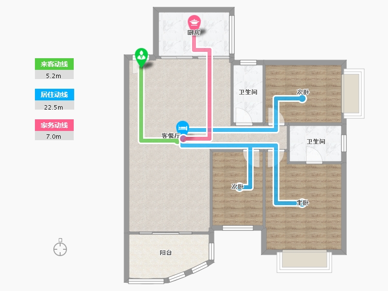 广东省-深圳市-威文大厦-100.68-户型库-动静线