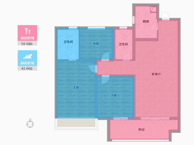 河南省-安阳市-安阳建业城-89.00-户型库-动静分区