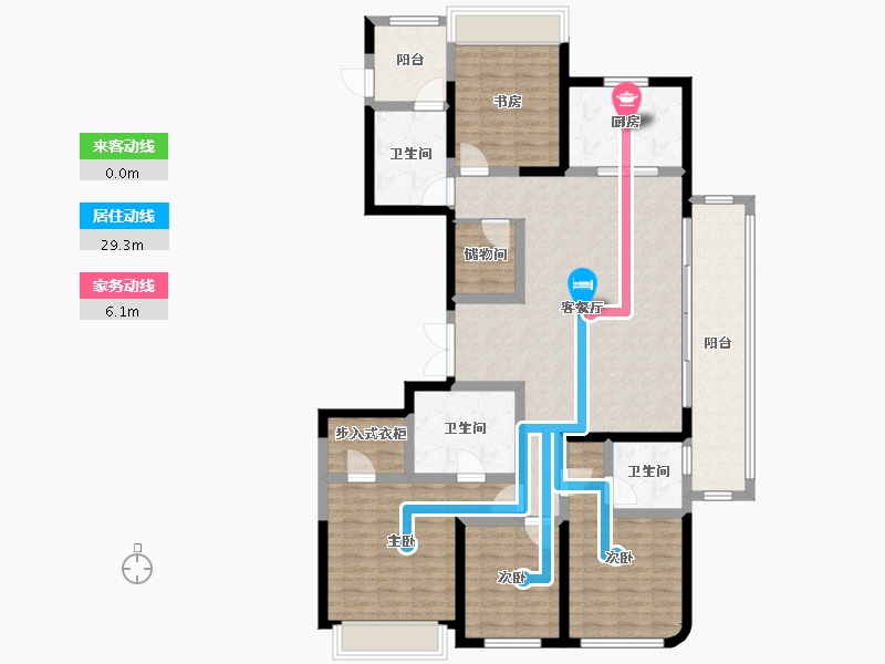 浙江省-杭州市-信达中心杭州壹号院-182.00-户型库-动静线