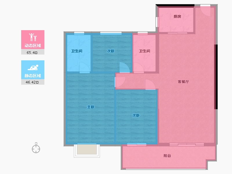 河南省-驻马店市-锦尚名城-102.70-户型库-动静分区