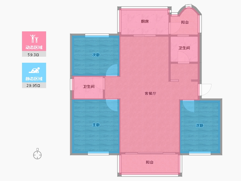 云南省-昆明市-金安小区-79.00-户型库-动静分区