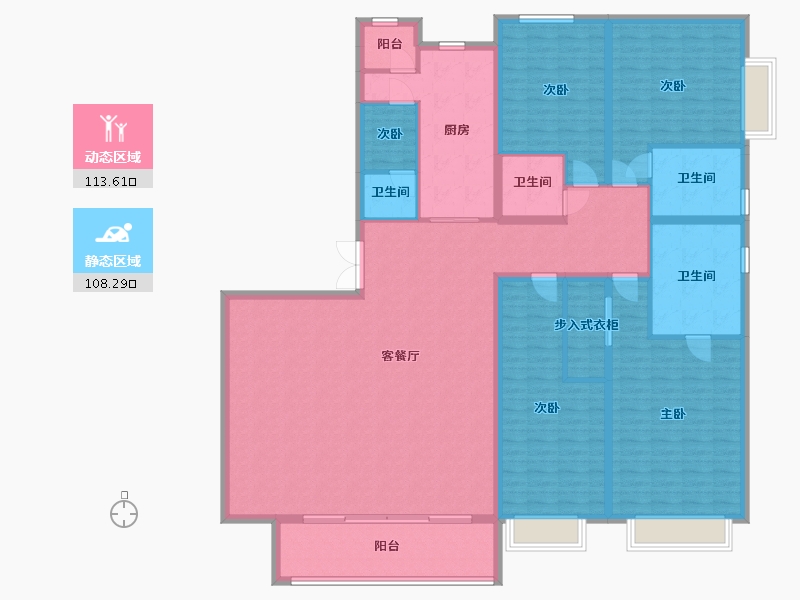 辽宁省-沈阳市-尚景新世界-260.00-户型库-动静分区