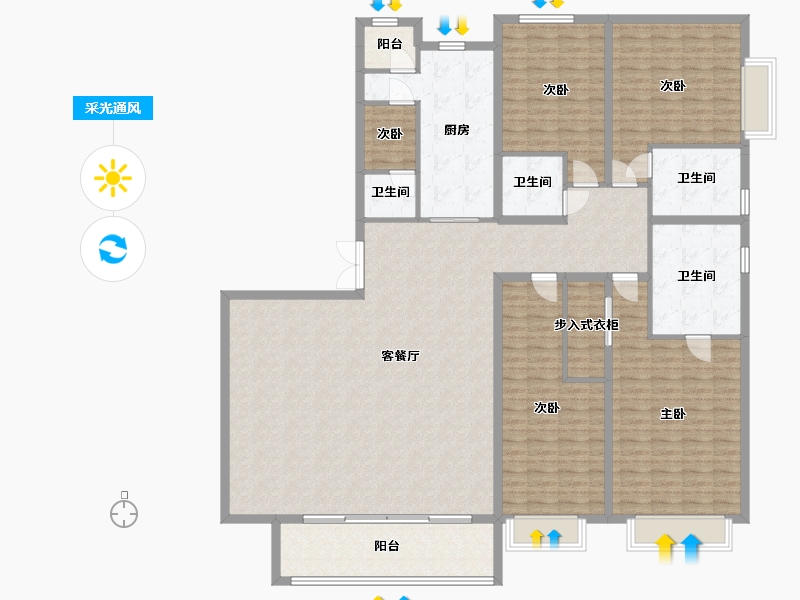 辽宁省-沈阳市-尚景新世界-260.00-户型库-采光通风