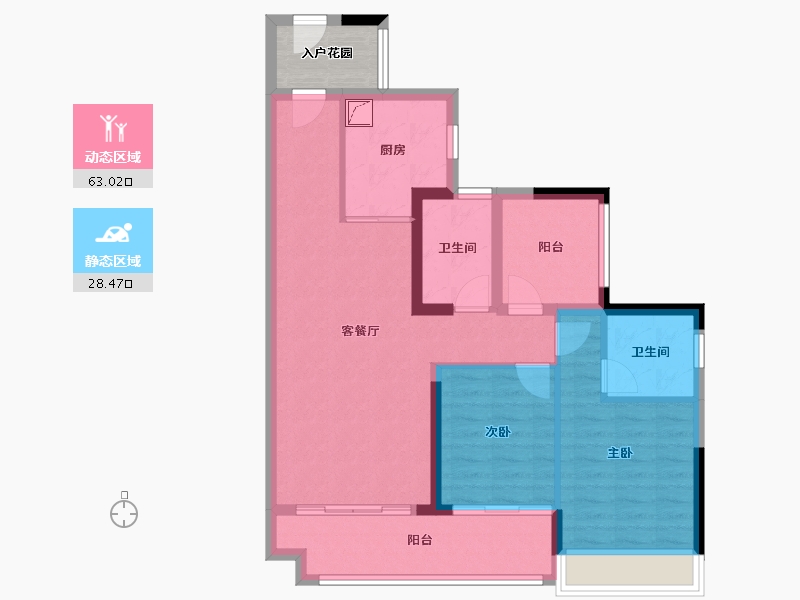 广东省-江门市-方圆鹤山云山诗意-87.00-户型库-动静分区