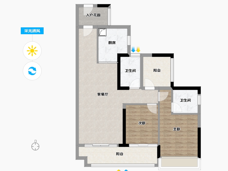 广东省-江门市-方圆鹤山云山诗意-87.00-户型库-采光通风