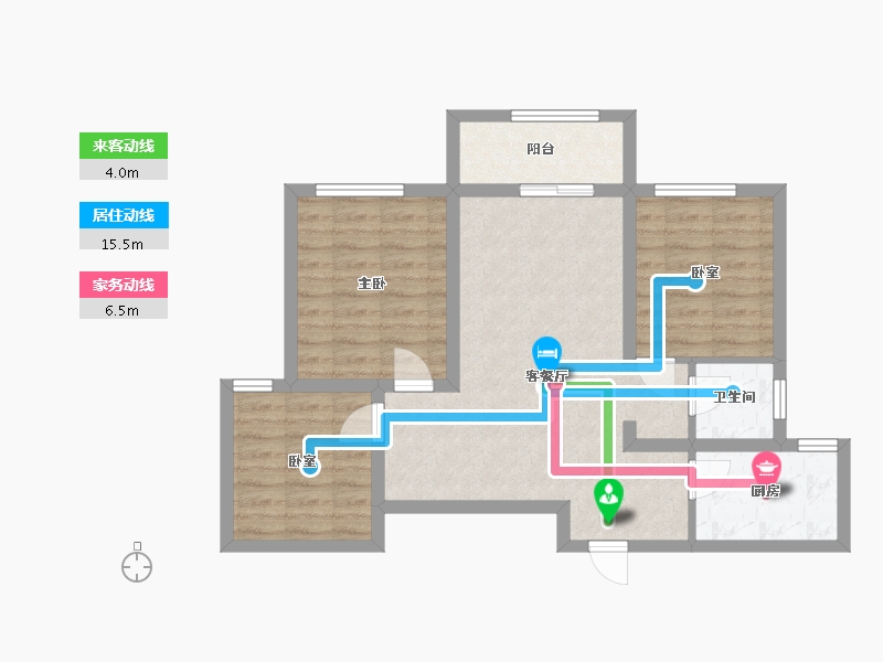 山东省-菏泽市-菏建康馨家园-72.00-户型库-动静线