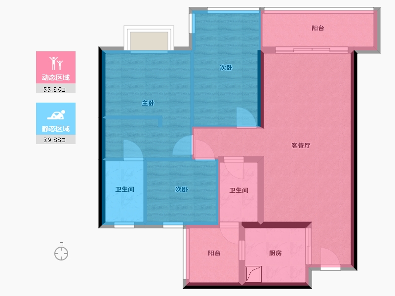 福建省-漳州市-建发玺院-87.00-户型库-动静分区