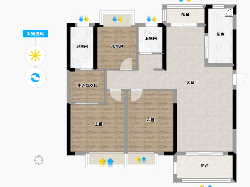 湖北省-武汉市-联投光谷瑞园-101.00-户型库-采光通风