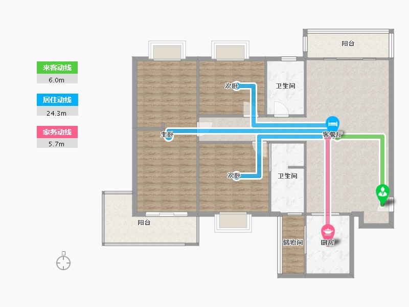 江苏省-镇江市-阳光城-142.00-户型库-动静线