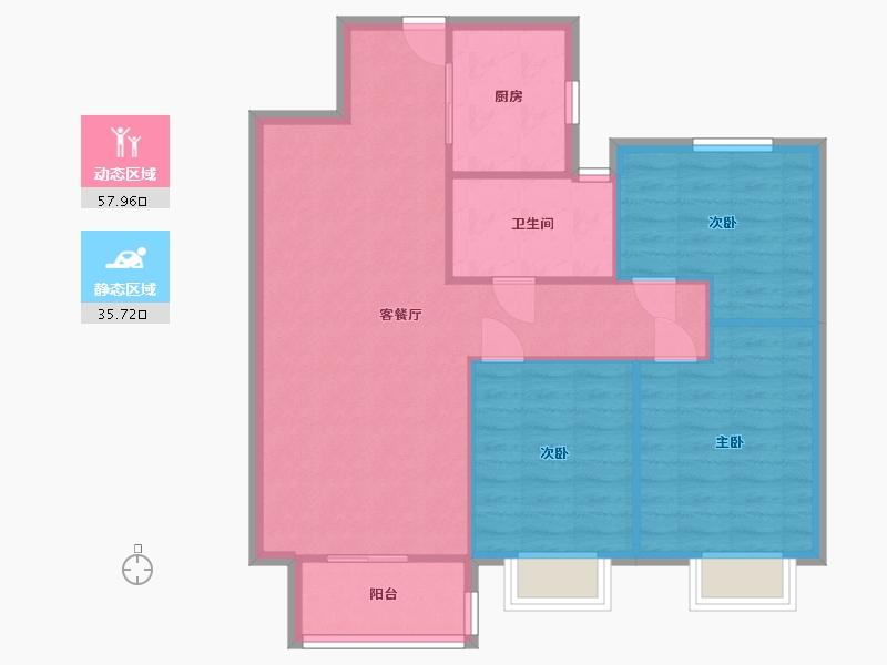 湖南省-长沙市-融创城-78.00-户型库-动静分区