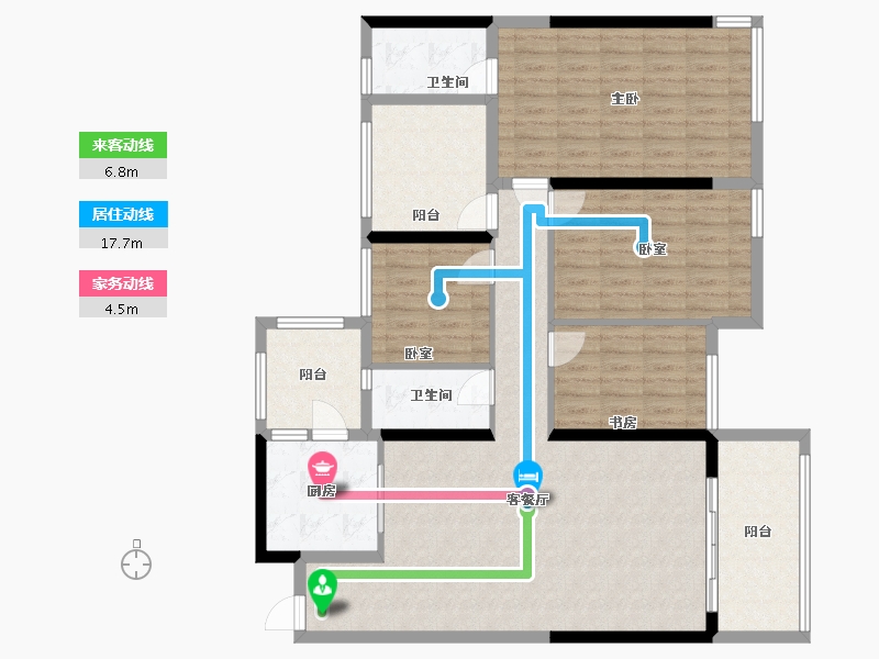 广西壮族自治区-南宁市-云星钱隆首府-107.00-户型库-动静线