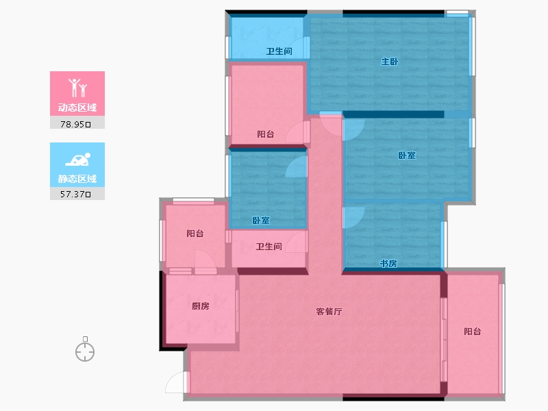 广西壮族自治区-南宁市-云星钱隆首府-107.00-户型库-动静分区