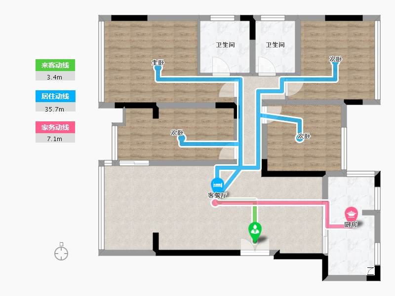 重庆-重庆市-海棠湾-112.00-户型库-动静线