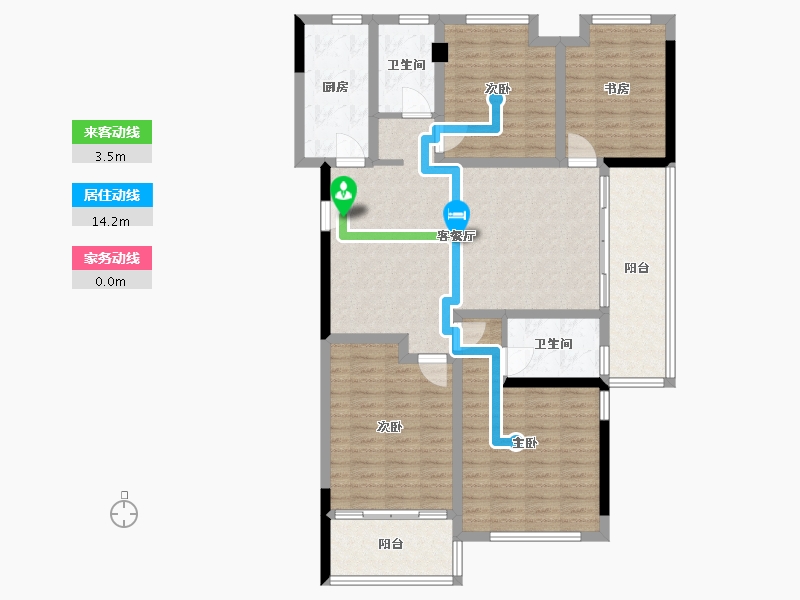 福建省-福州市-珑府天禧-135.00-户型库-动静线