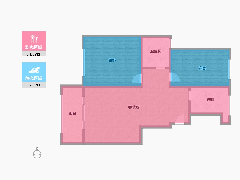 天津-天津市-水岸蓝庭-90.00-户型库-动静分区