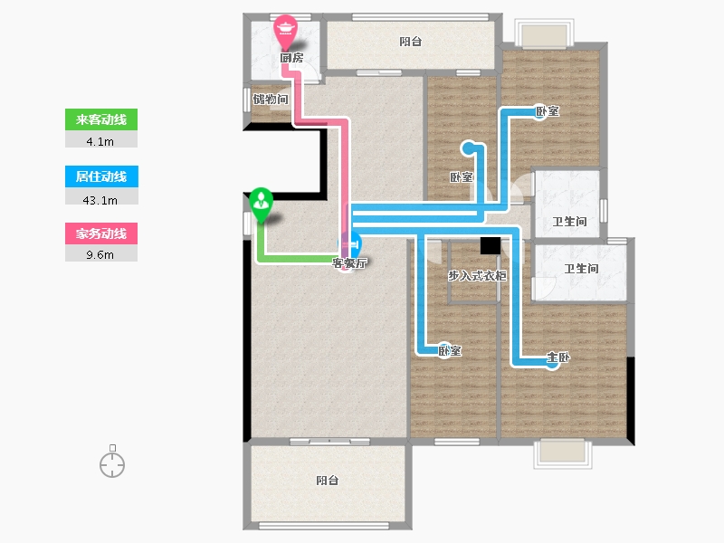 广东省-汕头市-锦华帝苑-185.00-户型库-动静线