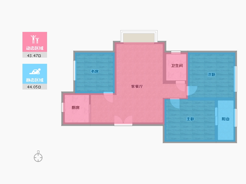 山东省-烟台市-紫云兰庭-78.00-户型库-动静分区