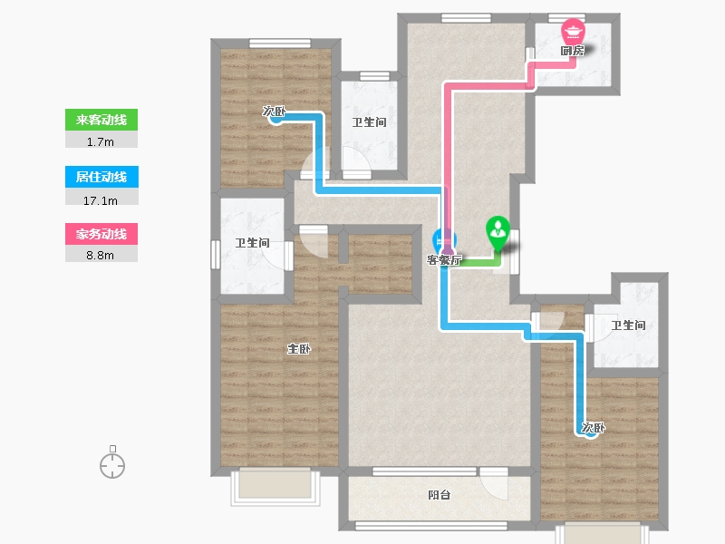 河北省-石家庄市-荣景园-150.23-户型库-动静线