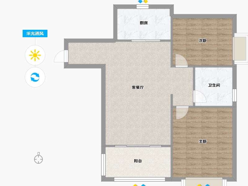 甘肃省-兰州市-兰州恒大帝景-79.55-户型库-采光通风