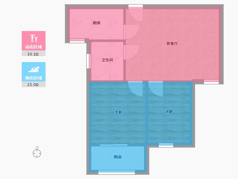 安徽省-合肥市-尚水湖畔磊园-64.00-户型库-动静分区