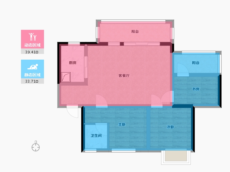 四川省-内江市-吾悦广场-75.00-户型库-动静分区