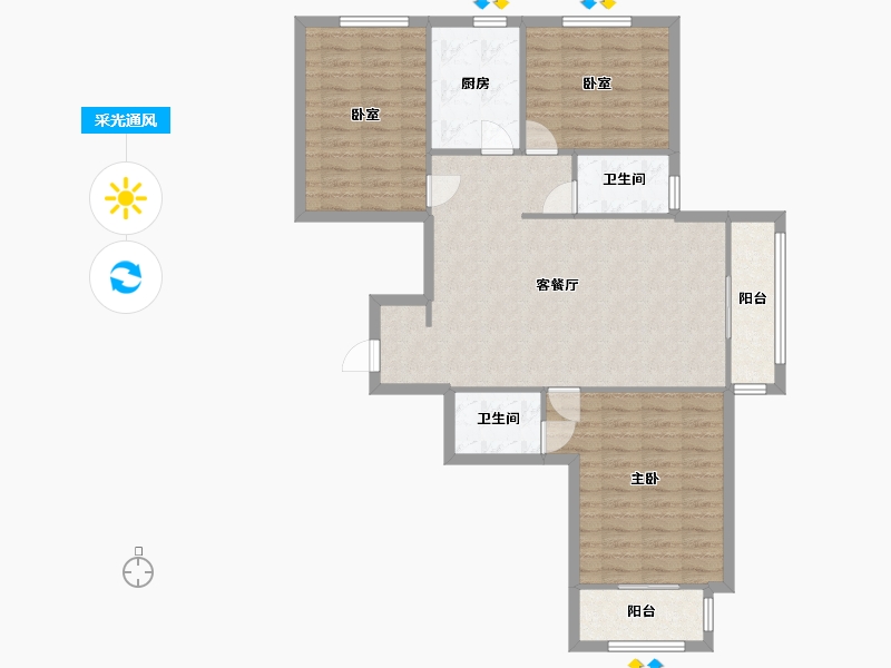 河北省-石家庄市-东古城-100.00-户型库-采光通风