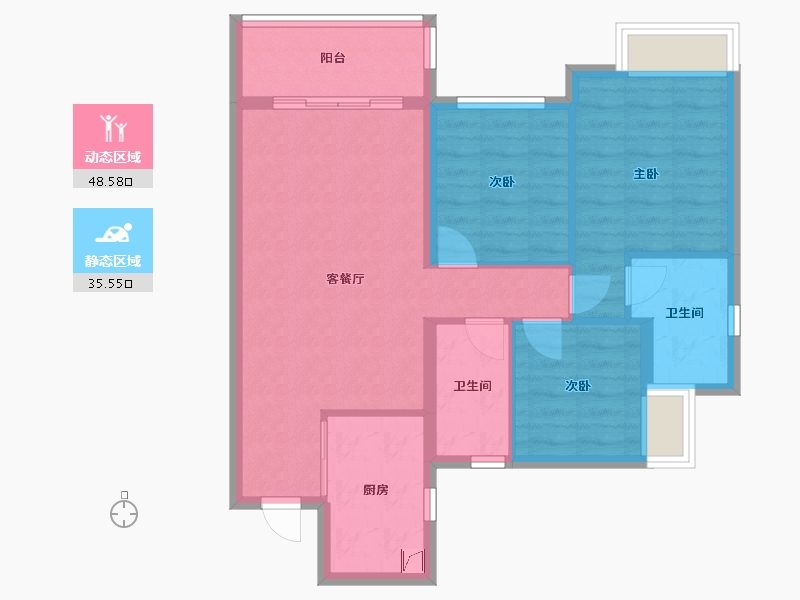 四川省-成都市-华润大厦-78.00-户型库-动静分区