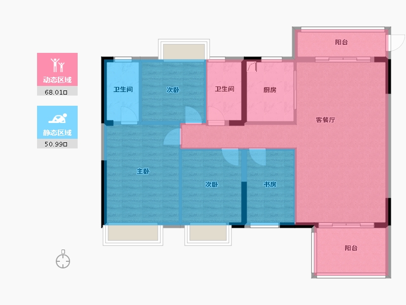 重庆-重庆市-未来城市-115.00-户型库-动静分区