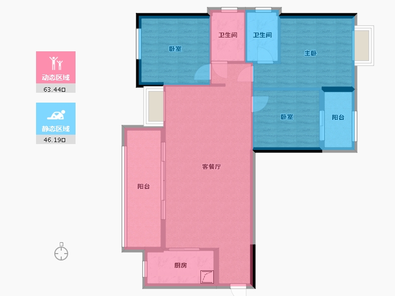 福建省-三明市-建发央著-102.96-户型库-动静分区