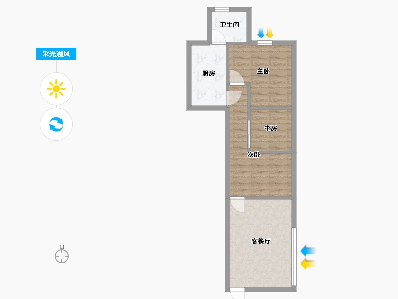 江苏省-南京市-成贤街-92号院-39.00-户型库-采光通风