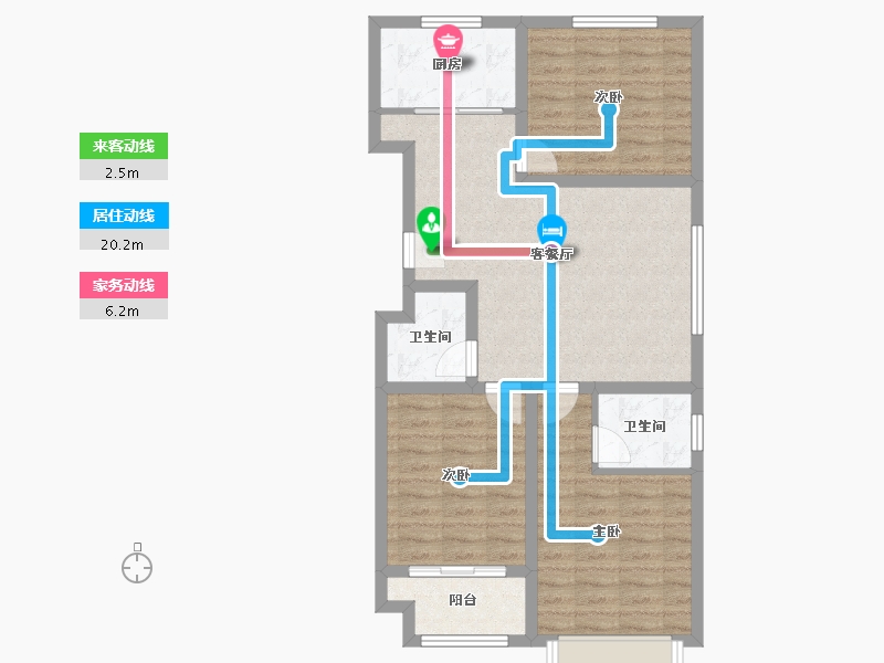 山东省-潍坊市-鲁丰盛世华庭-95.13-户型库-动静线