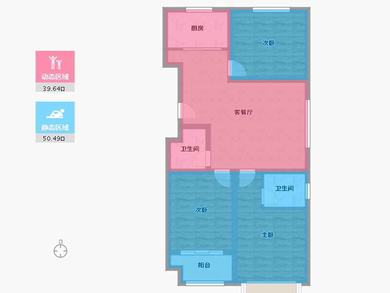 山东省-潍坊市-鲁丰盛世华庭-95.13-户型库-动静分区