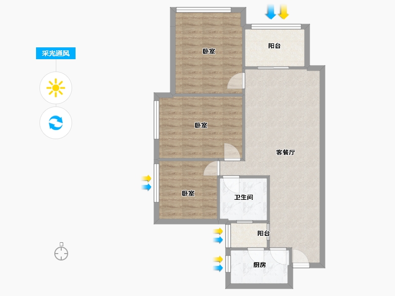 重庆-重庆市-华南城巴南华府-0.00-户型库-采光通风