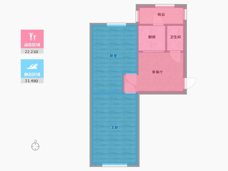 天津-天津市-可园里-50.00-户型库-动静分区