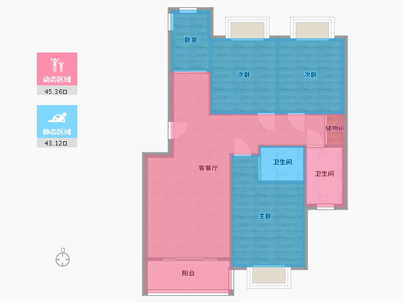 上海-上海市-聚丰景都-1.00-户型库-动静分区