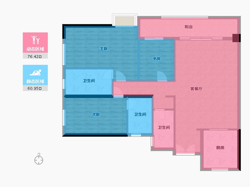 广东省-深圳市-皇庭世茂裕玺-120.00-户型库-动静分区