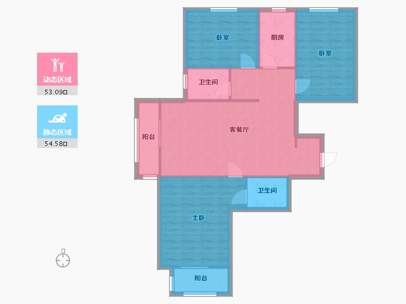 河北省-石家庄市-东古城-110.00-户型库-动静分区