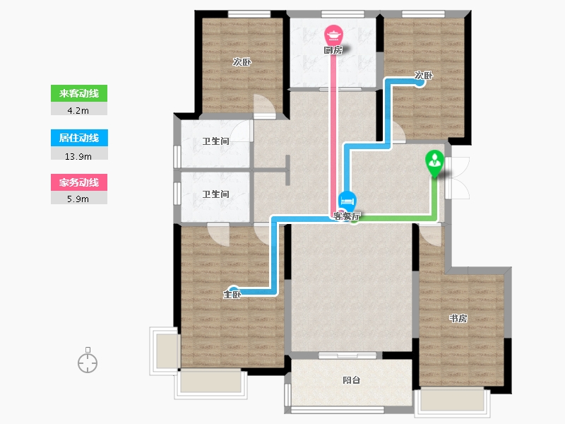 陕西省-榆林市-一晟一品-145.00-户型库-动静线