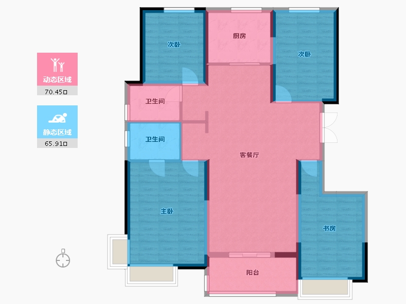 陕西省-榆林市-一晟一品-145.00-户型库-动静分区