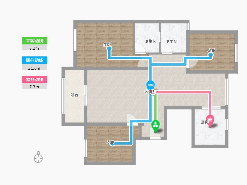 山东省-青岛市-华商.金岸-107.00-户型库-动静线