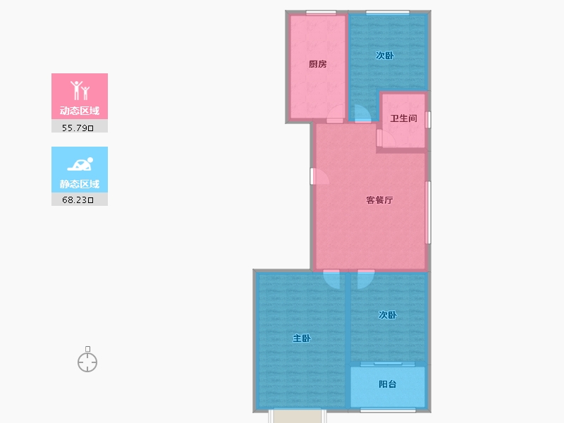 山东省-潍坊市-恒信华府-80.00-户型库-动静分区