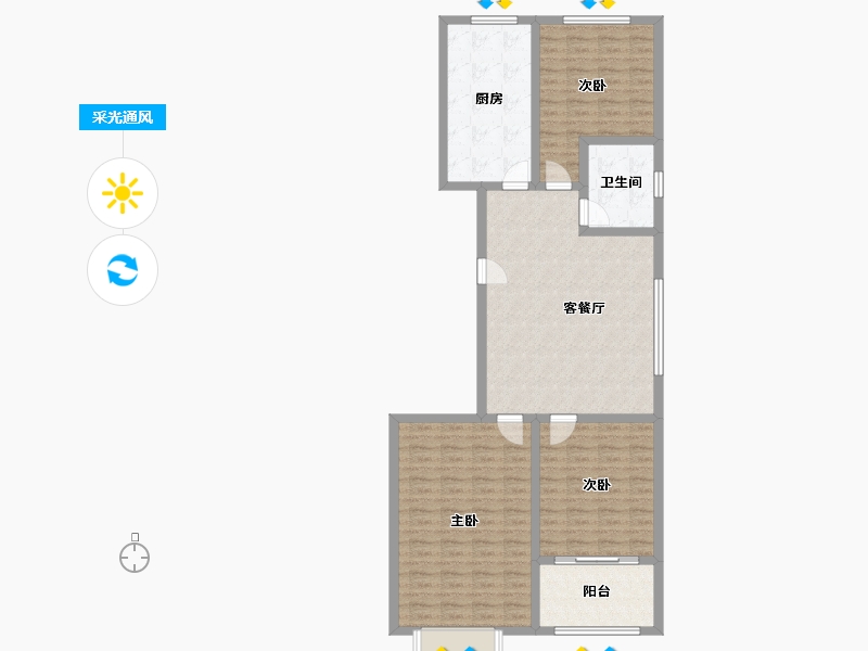 山东省-潍坊市-恒信华府-80.00-户型库-采光通风