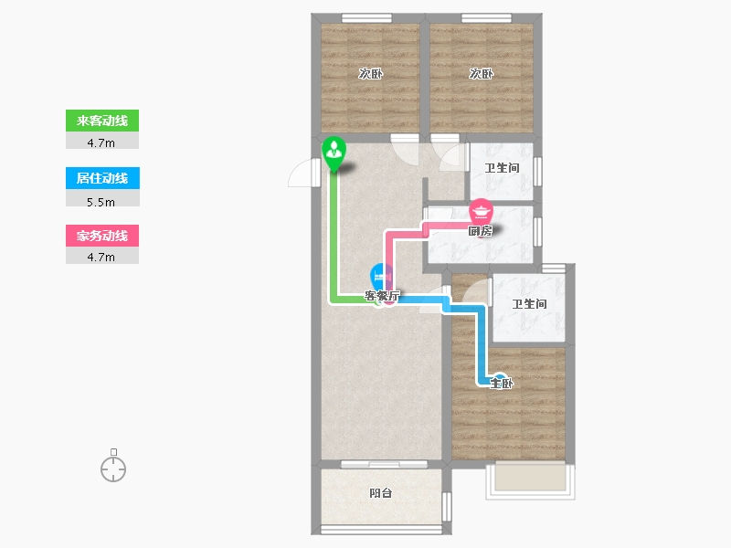 河南省-郑州市-绿都澜湾-85.00-户型库-动静线